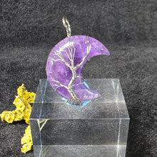 Load image into Gallery viewer, Amethyst Tree of Life Wire-Wrapped Pendant – 紫水晶生命之树手工绕线吊坠

