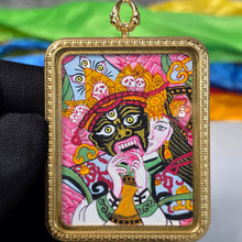 Load image into Gallery viewer, Hand-Drawn Tibetan Zashi Lhamo Past &amp; Present Life Pendant – 手绘藏传扎基拉姆前世今生吊坠
