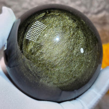 Load image into Gallery viewer, Golden Sheen Obsidian Sphere – 金曜石球
