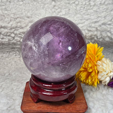 Load image into Gallery viewer, Amethyst Trapiche Sphere – 紫水晶太阳花圆球摆件
