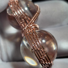 Load image into Gallery viewer, Double Clear Azeztulite wire wrapped pendant
