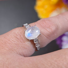 Load image into Gallery viewer, Normal Grade Moonstone Ring (Adjustable) – 普通月光石可调节戒指
