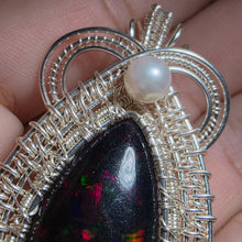 Load image into Gallery viewer, Black Opal In-House Wire Wrapped Pendant – Protection, Intuition &amp; Deep Transformation
