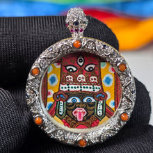 Load image into Gallery viewer, Hand-Drawn Tibetan Zashi Lhamo Pendant (Red) – 手绘藏传红色扎基拉姆吊坠
