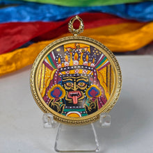 Load image into Gallery viewer, Hand-Drawn Tibetan Zashi Lhamo Pendant (Yellow) – 手绘藏传黄色扎基拉姆吊坠
