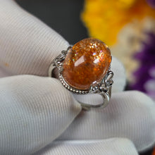 Load image into Gallery viewer, Strawberry Sunstone Ring (Adjustable) – 草莓太阳石可调节戒指
