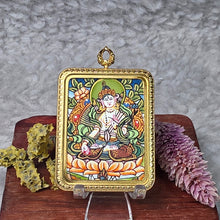 Load image into Gallery viewer, Hand-drawn Thangka Pendant – White Tara / 白度母
