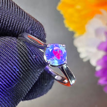 Load image into Gallery viewer, Blue Topaz with Ruby Ring (Adjustable) – 蓝托帕石配红宝石可调节戒指
