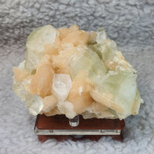 Load image into Gallery viewer, Green Apophyllite with Stilbite – Meditative Mineral Piece
