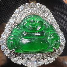 Load image into Gallery viewer, Jadeite Laughing Buddha Pendant – Joy &amp; Abundance
