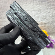 Load image into Gallery viewer, Raw Black Tourmaline Display with Base Stand (Brazil) – 巴西天然黑碧玺原石底座摆件
