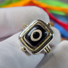 Load image into Gallery viewer, 1-Eyed Dzi Adjustable Ring – 一眼天珠可调节戒指
