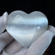 Load image into Gallery viewer, Selenite Heart Shaped Display – Natural Energy Cleansing Crystal
