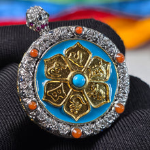 Load image into Gallery viewer, Hand-Drawn Tibetan Zashi Lhamo Pendant (Red) – 手绘藏传红色扎基拉姆吊坠
