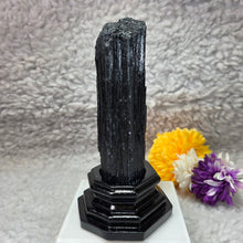 Load image into Gallery viewer, Raw Black Tourmaline Display with Base Stand (Brazil) – 巴西天然黑碧玺原石底座摆件
