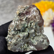 Load image into Gallery viewer, Amethyst with Chlorite and Calcite Specimen (Hubei, China) – 湖北紫水晶共生绿泥石与方解石矿标

