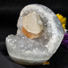 Load image into Gallery viewer, Grey Amethyst with Calcite &amp; Agate Display – 灰紫水晶共生方解石玛瑙摆件
