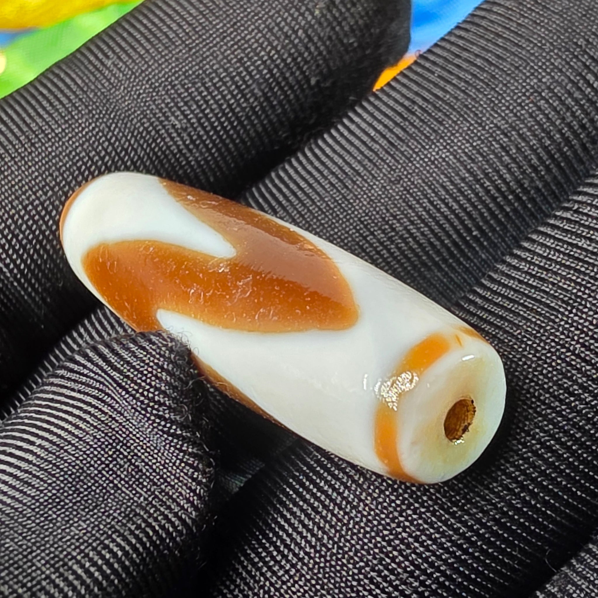 Tiger Tooth Dzi Bead – 虎牙天珠 – Living Gems SG