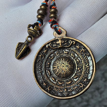 Load image into Gallery viewer, 9 Palace Bagua + Kalachakra Charm – 九宫八卦+十相自在牌挂饰
