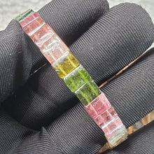 Load image into Gallery viewer, Mixed Tourmaline Flat Bracelet – Balance, Protection &amp; Vital Energy
