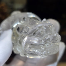 Load image into Gallery viewer, Clear Quartz Pixiu Carving Display – 白水晶貔貅摆件
