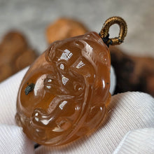 Load image into Gallery viewer, Red Rabbit Hair Quartz Carving Pendant – 红兔毛水晶雕刻吊坠
