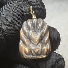 Load image into Gallery viewer, Golden Sunstone 9-Tailed Fox Pendant – Prosperity &amp; Protection
