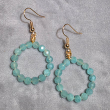 Load image into Gallery viewer, Faceted Amazonite In-House Customised Earrings – Calm Communication &amp; Balanced Energy
