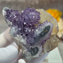 Load image into Gallery viewer, Amethyst Stalactite with Calcite Specimen (Uruguay) – 乌拉圭紫水晶钟乳石共生方解石标本
