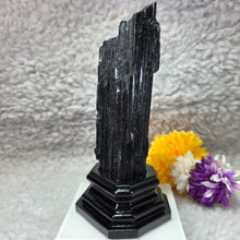 Load image into Gallery viewer, Raw Black Tourmaline Display with Base Stand (Brazil) – 巴西天然黑碧玺原石底座摆件
