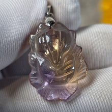 Load image into Gallery viewer, Ametrine Fox Carving Pendant – 紫黄晶狐狸雕刻吊坠
