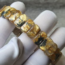 Load image into Gallery viewer, Golden Rutilated Quartz Flat Bracelet —  Wealth Activator
