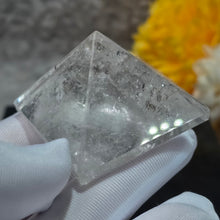 Load image into Gallery viewer, Clear Quartz Crystal Pyramid Display – 天然白水晶金字塔摆件
