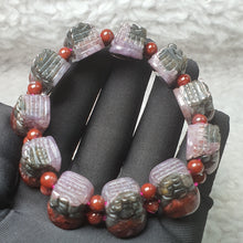 Load image into Gallery viewer, ✨ Auralite 23 Pixiu Bracelet — Forward-Facing Pixiu (20+mm) | High Spiritual Vibration • Wealth Protection • Divine Alignment ✨
