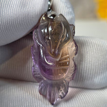 Load image into Gallery viewer, Ametrine Fox Carving Pendant – 紫黄晶狐狸雕刻吊坠
