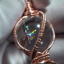 Load image into Gallery viewer, Double Clear Azeztulite wire wrapped pendant
