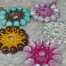 Load image into Gallery viewer, Dream Protection Crystal Grid Charm (Handwoven Sacred Geometry) – 梦境守护水晶能量网挂饰
