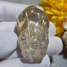 Load image into Gallery viewer, Golden Rutilated Quartz Pixiu Carving Display – 金发晶貔貅摆件
