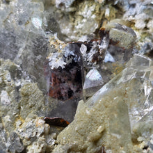 Load image into Gallery viewer, Green Phantom Quartz with Brookite Cluster Display (Pakistan) – 巴基斯坦绿幽灵水晶伴板钛矿簇摆件
