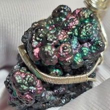 Load image into Gallery viewer, Iridescent Goethite (Leklai) Wire Wrapped Pendant – 彩虹针铁矿绕线吊坠
