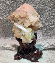 Load image into Gallery viewer, Pink Calcite with Quartz &amp; Wolframite (Inner Mongolia) – Heart Energy, Abundance &amp; Grounding
