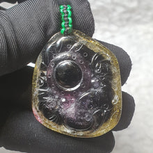 Load image into Gallery viewer, Multi-Colour Tourmaline Bats, Coins &amp; Ruyi Carving – Wealth &amp; Auspicious Blessings
