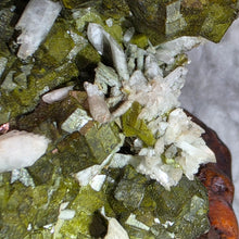 Load image into Gallery viewer, Green Garnet with Quartz (Inner Mongolia) – Abundance, Heart Energy &amp; Collector Specimen
