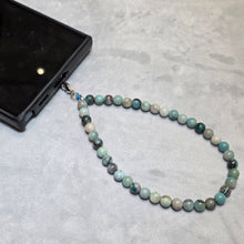 Load image into Gallery viewer, Chrysocolla Handphone Charm – 硅孔雀石手机挂件
