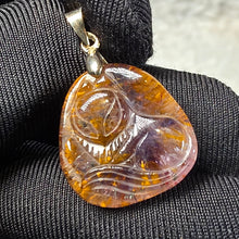 Load image into Gallery viewer, Cacoxenite Fox Pendant – 紫钛晶狐狸吊坠
