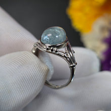 Load image into Gallery viewer, Aquamarine Ring (Adjustable) – 海蓝宝可调节戒指
