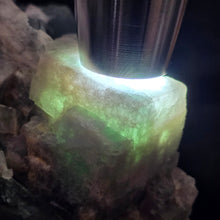 Load image into Gallery viewer, Natural Cube Fluorite on Green Fluorite Display (Hunan, China) – 中国湖南天然立方萤石共生绿色萤石摆件
