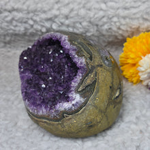 Load image into Gallery viewer, Amethyst Money Bag Display – 紫水晶钱袋子摆件
