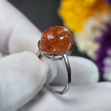 Load image into Gallery viewer, Strawberry Sunstone Ring (Adjustable) – 草莓太阳石可调节戒指
