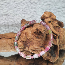 Load image into Gallery viewer, Natural Multi-Colour Tourmaline Bracelet (Free Form)
